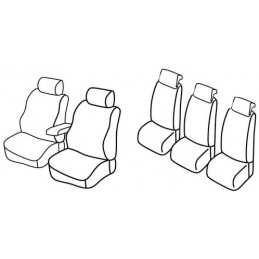 Set coprisedili Superior - Nero Blu - Peugeot 308 sw (05 08 04 14)