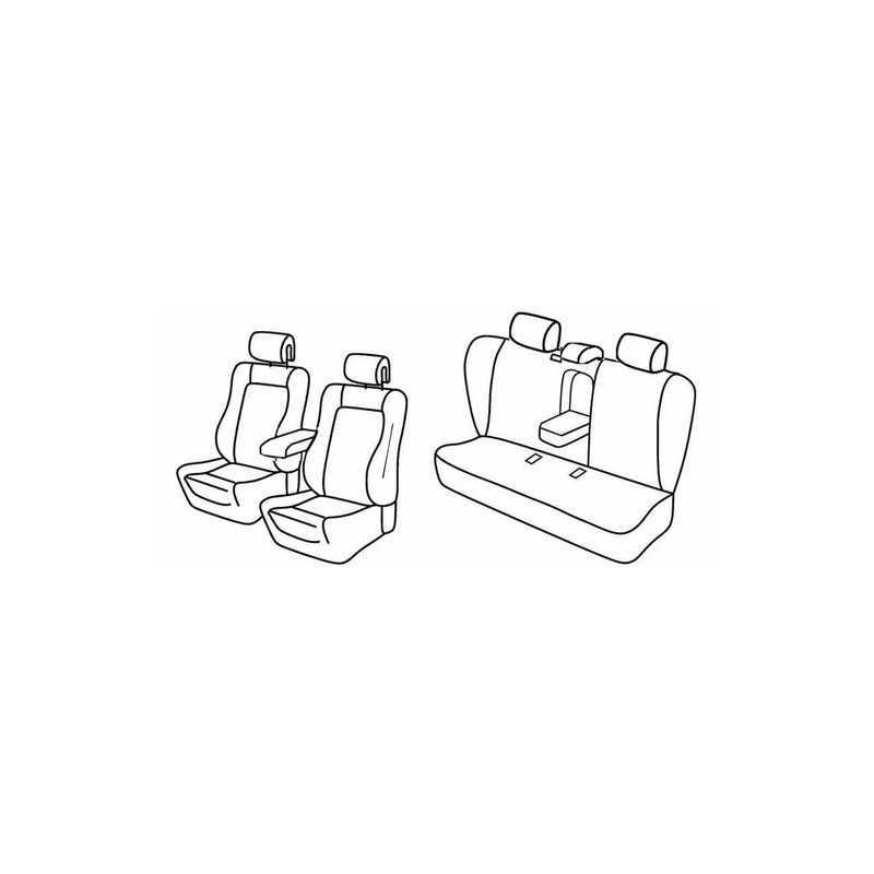 Set coprisedili Superior - Nero Rosso - Peugeot 508 4p (Active) (03 11 05 18)