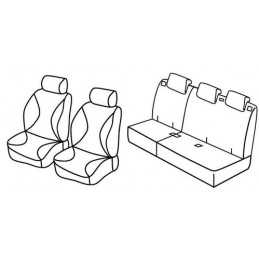 Set coprisedili Superior - Nero Rosso - Peugeot 2008 (06 13 )