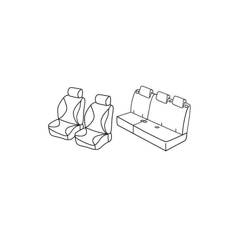 Set coprisedili Superior - Nero Grigio - Peugeot 2008 (06 13 )