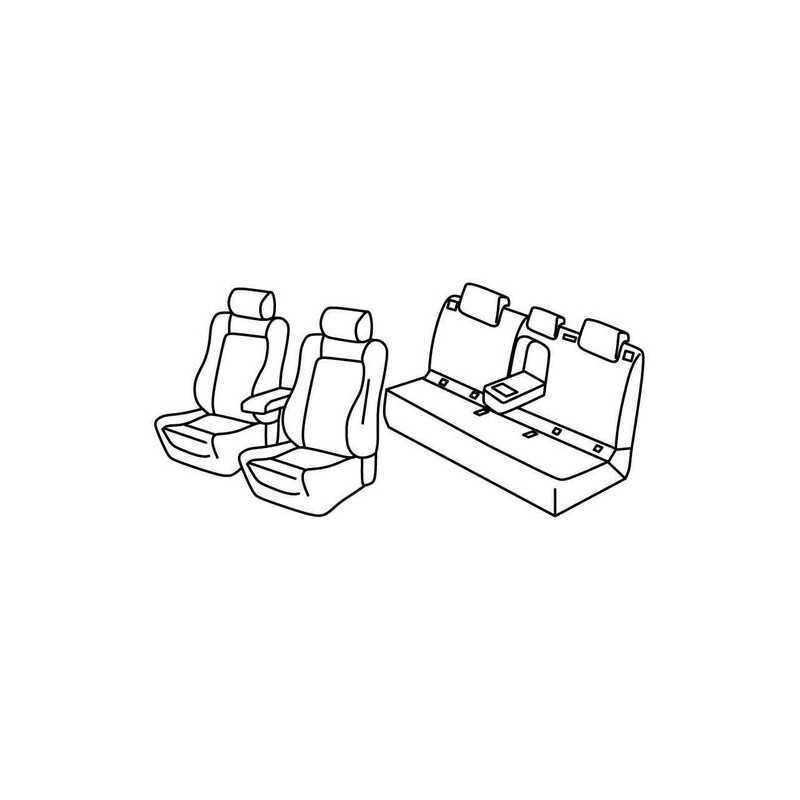 Set coprisedili Superior - Beige - Peugeot 308 5p (Allure) (10 13 )