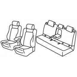 Set coprisedili Superior - Nero Blu - Peugeot 308 5p (Allure) (10 13 )