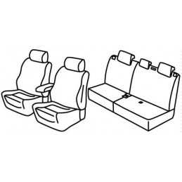 Set coprisedili Superior - Nero Blu - Peugeot 308 sw (05 14 )