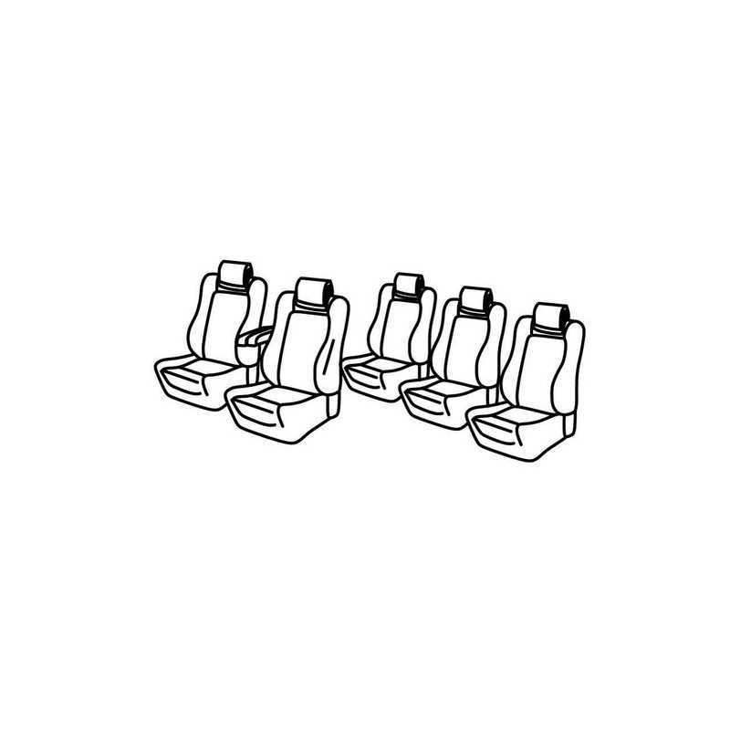 Set coprisedili Superior - Grigio Nero - Peugeot 5008 (5 posti) (11 09 01 16)