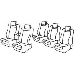 Set coprisedili Superior - Nero Rosso - Peugeot 5008 (01 17 )