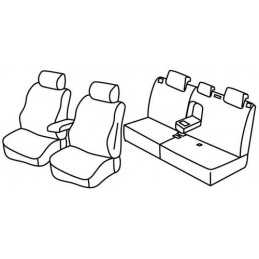 Set coprisedili Superior - Nero Rosso - Peugeot 308 sw (05 14 )