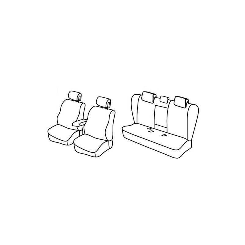 Set coprisedili Superior - Nero Rosso - Renault Laguna III Sportour (10 07 04 13)