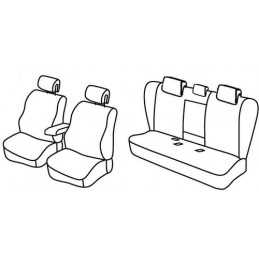 Set coprisedili Superior - Nero Grigio - Renault Laguna III Sportour (10 07 04 13)