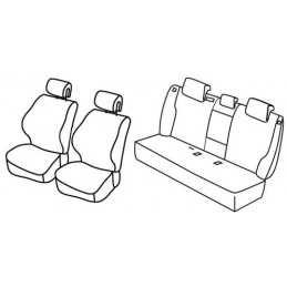 Set coprisedili Superior - Nero Rosso - Renault Laguna III 5p (Black edition) (11 10 04 13)
