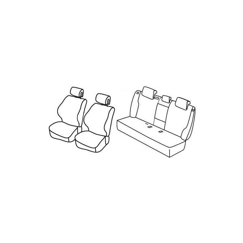 Set coprisedili Superior - Nero Grigio - Renault Laguna III 5p (Black edition) (11 10 04 13)