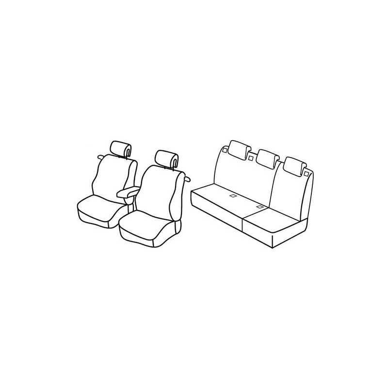 Set coprisedili Superior - Nero Grigio - Renault Megane III C-C (06 10 02 14)