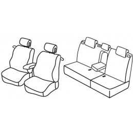 Set coprisedili Superior - Nero Rosso - Renault Megane III C-C (06 10 02 14)