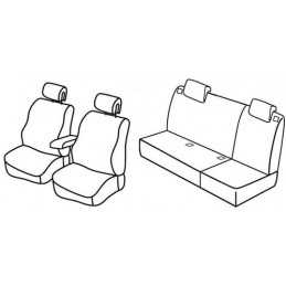 Set coprisedili Superior - Nero Grigio - Renault Megane III Sportour (09 09 09 16)