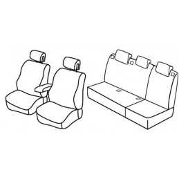 Set coprisedili Superior - Nero Grigio - Renault Megane III Sportour (09 09 09 16)