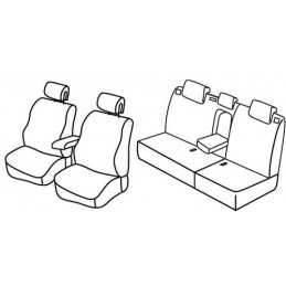 Set coprisedili Superior - Nocciola - Renault Megane III 5p (11 08 12 15) - Renault Megane III Sportour (09 09 09 16)