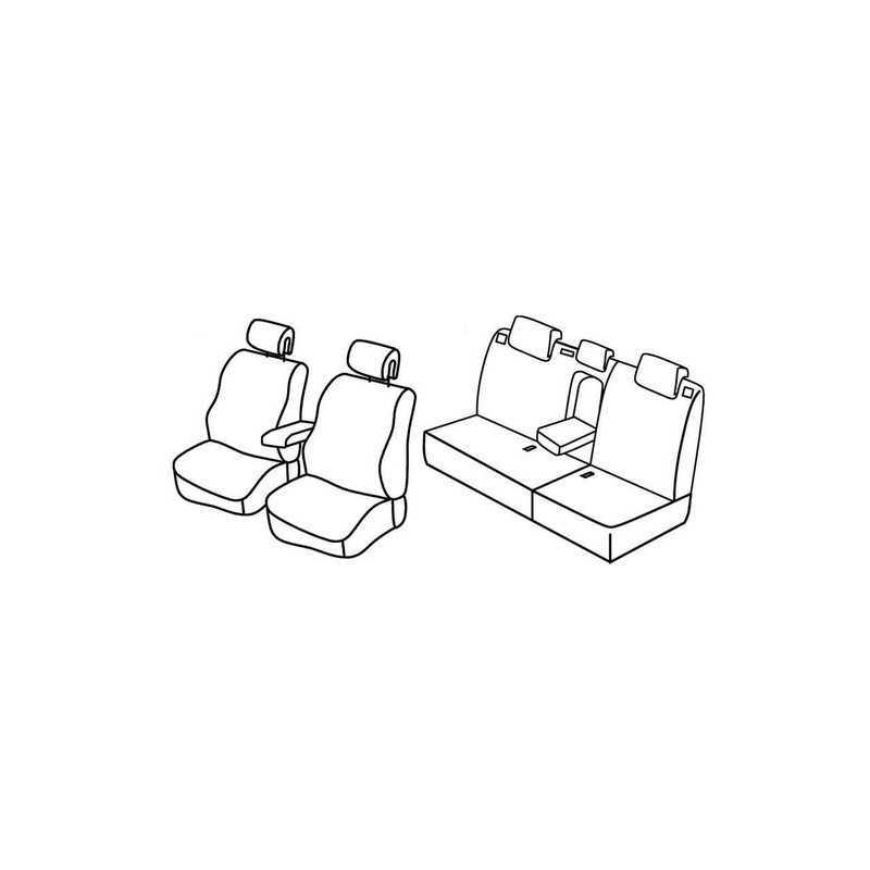 Set coprisedili Superior - Grigio Nero - Renault Megane III 5p (11 08 12 15) - Renault Megane III Sportour (09 09 09 16)