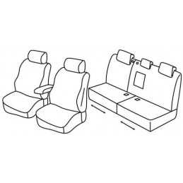 Set coprisedili Superior - Grigio Nero - Renault Modus (09 04 06 13)