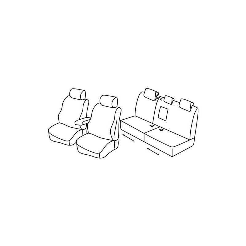 Set coprisedili Superior - Nero Rosso - Renault Modus (09 04 06 13)