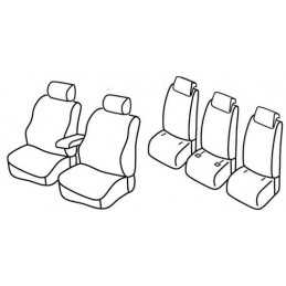Set coprisedili Superior - Nero Grigio - Renault Scenic 7 posti (05 09 10 16)