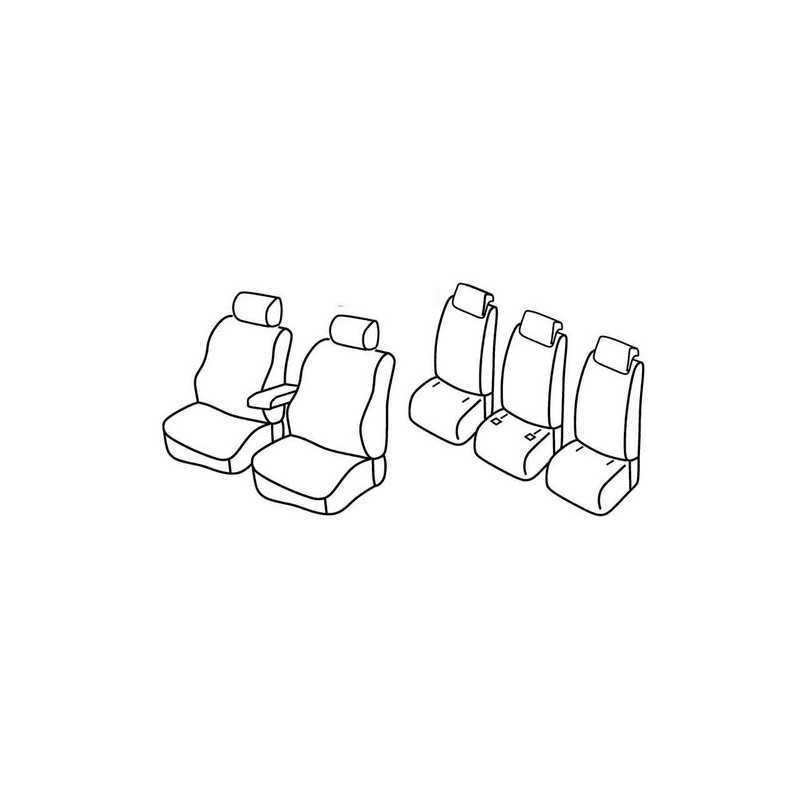 Set coprisedili Superior - Nero Blu - Renault Scenic 7 posti (05 09 10 16)