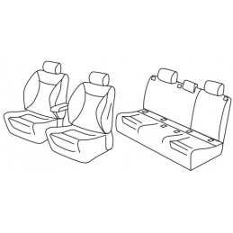 Set coprisedili Superior - Nero Grigio - Renault Megane IV 5p (Intens) (01 16 )