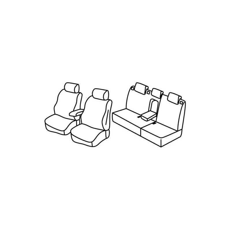 Set coprisedili Superior - Nero Blu - Renault Fluence (01 12 04 15)