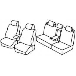 Set coprisedili Superior - Nero Rosso - Renault Fluence (01 12 04 15)