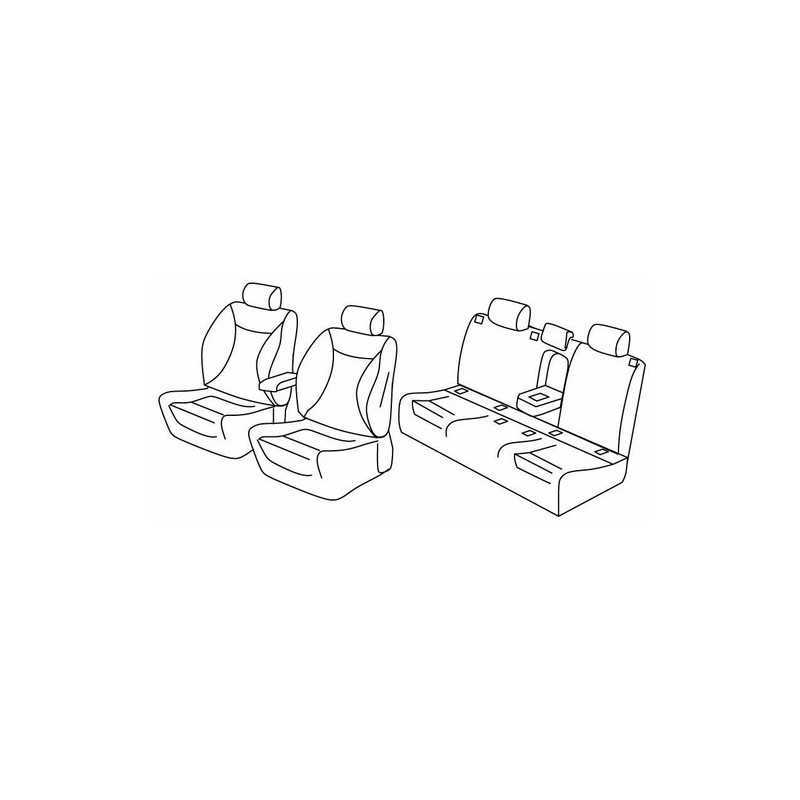 Set coprisedili Superior - Nero Rosso - Renault Megane IV 5p (01 16 )