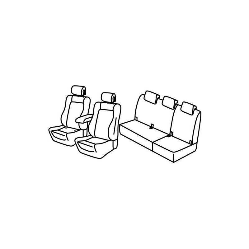 Set coprisedili Superior - Nero Rosso - Renault Scenic 5 posti (10 16 )