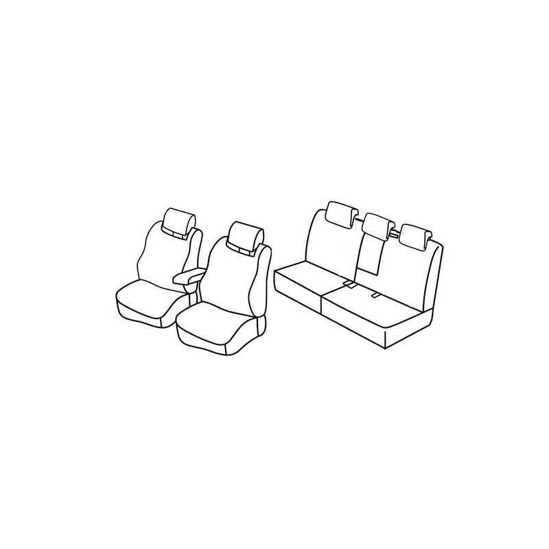 Set coprisedili Superior - Nero Blu - Seat Altea XL (01 07 06 15)