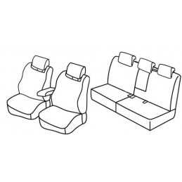 Set coprisedili Superior - Nero Rosso - Seat Altea XL (01 07 06 15)
