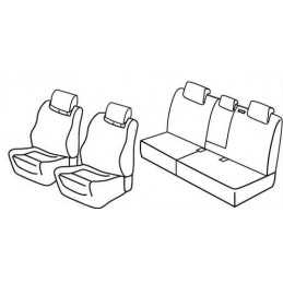 Set coprisedili Superior - Nero Rosso - Seat Altea XL (Freetrack) (01 07 06 15)