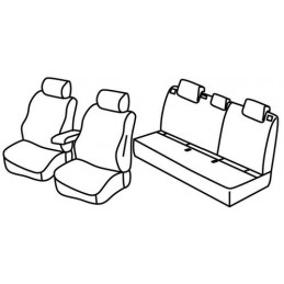 Set coprisedili Superior - Nero Blu - Seat Ateca (Style) (07 16 )