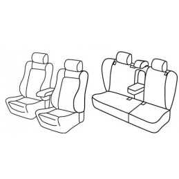 Set coprisedili Superior - Nero Rosso - Skoda Octavia 5p (09 04 02 13) - Skoda Octavia Wagon (01 05 04 13)