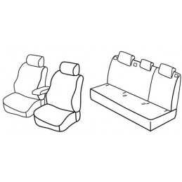 Set coprisedili Superior - Nero Rosso - Seat Toledo (01 13 07 15) - Skoda Rapid 5p (01 13 12 14)
