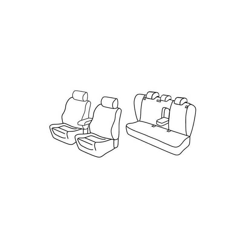 Set coprisedili Superior - Nero Rosso - Skoda Superb 4p (09 08 08 13)