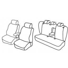 Set coprisedili Superior - Grigio Nero - Skoda Superb 4p (09 08 08 13)