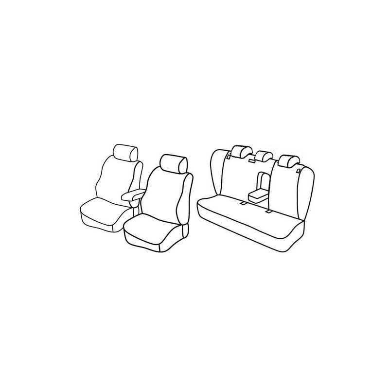 Set coprisedili Superior - Nero Rosso - Skoda Superb 4p (09 08 08 13)