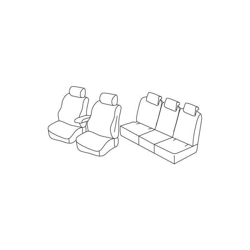 Set coprisedili Superior - Nero Blu - Skoda Yeti (Active) (01 14 12 17)