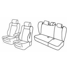 Set coprisedili Superior - Nero Blu - Skoda Octavia 5p (09 04 02 13) - Skoda Octavia Wagon (01 05 04 13)