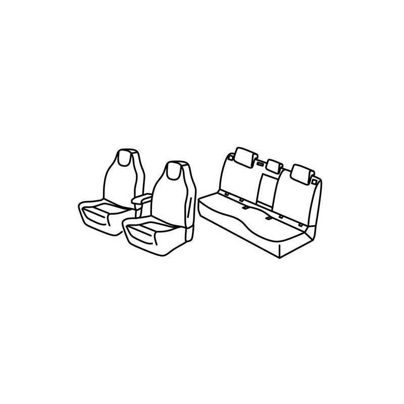 Set coprisedili Superior - Nero Rosso - Skoda Octavia 5p (RS) (01 17 ) - Skoda Octavia Wagon (RS) (01 17 )