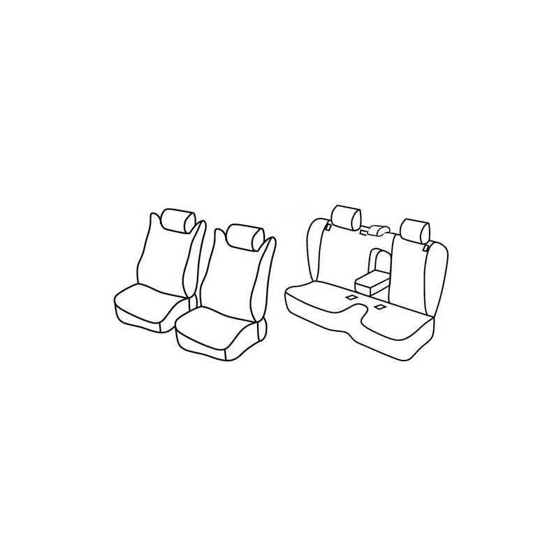 Set coprisedili Superior - Nero Rosso - Subaru Forester (04 08 01 13)
