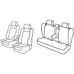 Set coprisedili Superior - Nero Blu - Toyota Avensis 4p (fino al 2005) (05 03 2005)