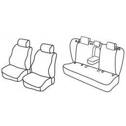 Set coprisedili Superior - Nero Blu - Toyota Avensis 4p (04 09 )