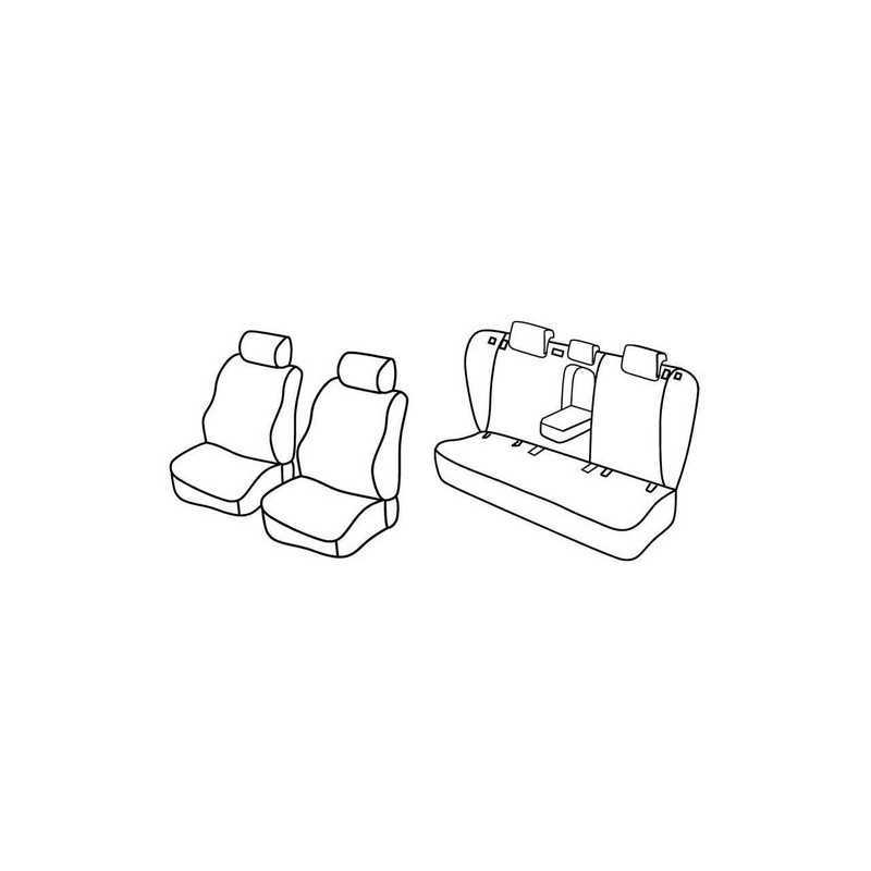 Set coprisedili Superior - Nero Rosso - Toyota Avensis 4p (04 09 )