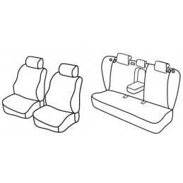 Set coprisedili Superior - Nero Rosso - Toyota Avensis Wagon (04 09 )