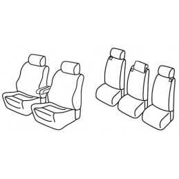 Set coprisedili Superior - Nero Rosso - Toyota Corolla Verso (09 04 05 09)