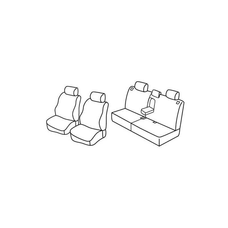 Set coprisedili Superior - Nero Blu - Toyota Land Cruiser 5p (12 02 10 09)