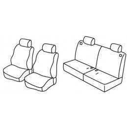 Set coprisedili Superior - Nero Rosso - Toyota Rav4 5p (fino al 2003) (10 00 2003)