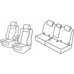 Set coprisedili Superior - Grigio Nero - Toyota Rav4 (Elegance) (03 13 02 19)